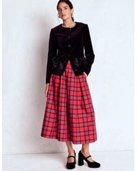 Boden - Verity Tartan Midi Skirt- & Brand Check - Lyst