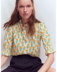 Boden - Heather Smocked Sleeve Top - Lyst