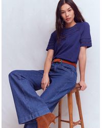 Boden - Poppy Trim Crew T-Shirt - Lyst