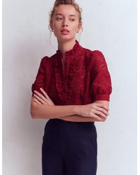 Boden - Sasha Short Sleeve Lace Top - Lyst