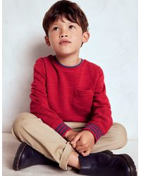 Boden - T-Shirt Semi-Épais Cosy-Réglisse Rouge/Bleu Saphir - Lyst