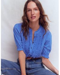 Boden - Eda Ruffle Front Shirt - Lyst