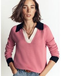 Boden - Lucy Cotton Henley Jumper - Lyst