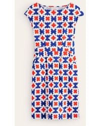 Boden - Florrie Jersey Dress Surf The Web, Abstract Tile - Lyst
