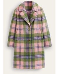 Boden - Relaxed-fit Wool Checked Coat - Lyst
