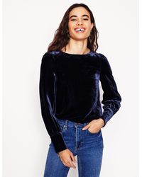 Boden - Button Back Velvet Top - Lyst