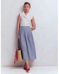 Boden - Valentina Linen Skirt - Lyst