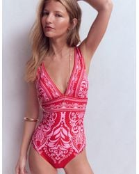 Boden - Porto V-Neck Swimsuit - Lyst
