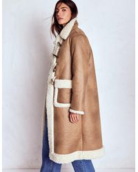 Boden - Borg Duffle Coat-Camel, Natural Borg - Lyst