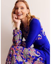 Boden - Placement Print Jersey Dress Green, Mosaic Terrace - Lyst