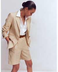 Boden - Stamford Linen Blazer-Neutral, Stripe - Lyst