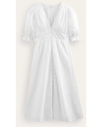 Boden - Robe midi style 40s à broderie anglaise - Lyst