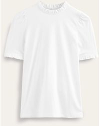 Boden - Supersoft Frill Detail T-shirt - Lyst
