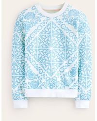 Boden - Hannah Printed Sweatshirt Ivory, Mosaic Terrace - Lyst