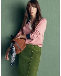 Boden - Evelyn Button Cord Wrap Skirt - Lyst