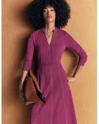 Boden - Alex Ponte Contrast Midi Dress - Lyst