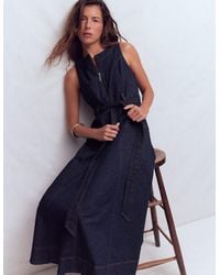 Boden - Sleeveless Zip Denim Dress - Lyst
