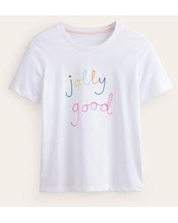 Boden - Rosa Embroidered T-Shirt - Lyst