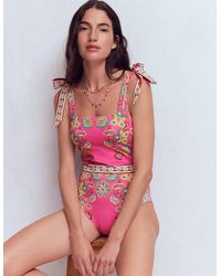 Boden - Bow Tie Shoulder Swimsuit - Lyst
