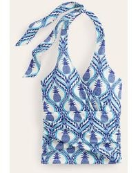 Boden - Levanzo Halter Tankini Top Surf The Web, Pineapple Wave - Lyst