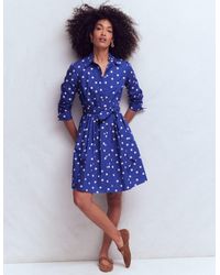 Boden - Alexa Long Sleeve Short Dress Bright, Painted Dot - Lyst