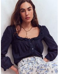 Boden - Scoop Neck Ruffle Top - Lyst