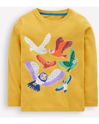 Boden - T-Shirt Phosphorescent À Manches Longues-Hiboux Jaune Canari - Lyst