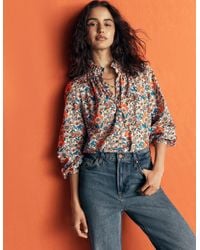 Boden - Erica Cotton Frill Top - Lyst