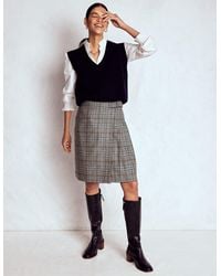Boden - Helen Schottenrock Aus Wolle-Blau, Grau Glencheck - Lyst