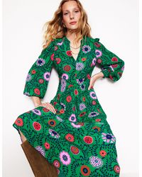 Boden - Zoe Trim Detail Midi Dress French, Foliage Bud - Lyst
