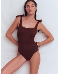 Boden - Bow Tie Shoulder Swimsuit - Lyst