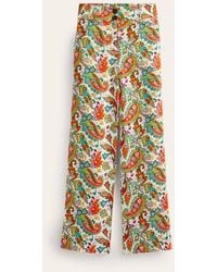 Boden - Westbourne Linen Pants Pop Pansy, Red Side Stripe - Lyst
