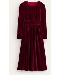 Boden - Thea Velvet Midi Dress - Lyst