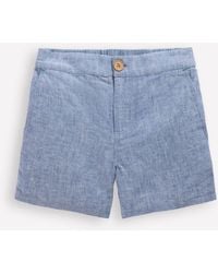 Boden - Short En Coton Et Lin-Bleu Chambray - Lyst