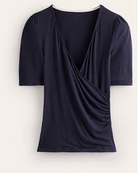 Boden - Wrap Front Jersey Top - Lyst