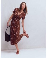 Boden - Una Ruched Front Ponte Dress - Lyst