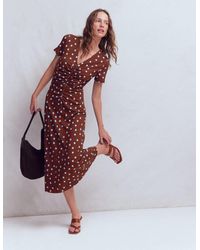 Boden - Una Ruched Front Ponte Dress - Lyst