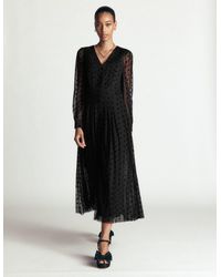 Boden - Pleated Tulle Midi Dress - Lyst