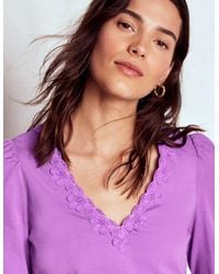 Boden - Flora Lace V-Neck Top - Lyst