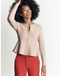 Boden - Fitted Wool Peplum Cardigan - Lyst