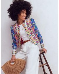 Boden - Printed Trim Jacket - Lyst