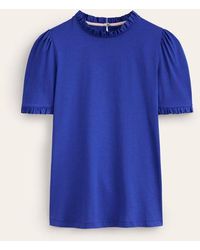 Boden - Supersoft Frill Detail T-shirt - Lyst