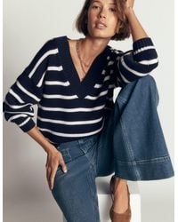 Boden - Lucy Cotton V-Neck Jumper - Lyst