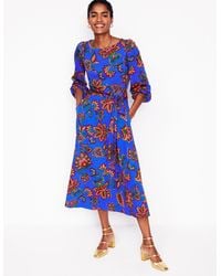 Boden - Leandra Jersey-Midikleid-Galerie-Blau, Neckische Rebe - Lyst