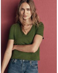 Boden - V Neck Slub T-Shirt - Lyst