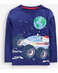 Boden - T-Shirt Manches Longues À Appliqué-Astromobile Bleu Crépuscule - Lyst