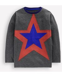 Boden - T-Shirt À Appliqué Étoile-Étoile Gris Chiné - Lyst