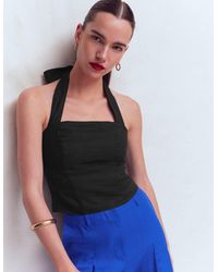 Boden - Halterneck Linen Top - Lyst