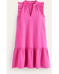 Boden - Daisy Double Cloth Short Dress - Lyst