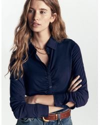 Boden - Supersoft Ruched Jersey Shirt - Lyst